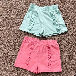Bundle of Stylish Pink and Mint Ruffle Girl’s Shorts